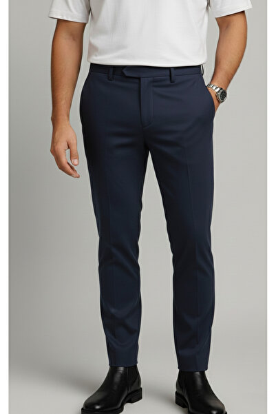 Bürke Чоловічі брюки з якісної тканини темно-синього кольору