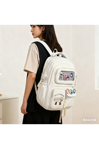 Generic Large-capacity junior high and senior high school backpack for men and women, transparent