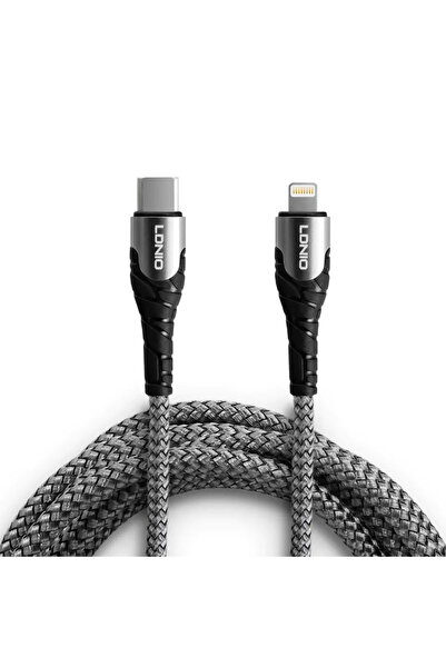 LDNIO USB-C to Lightning 2m Grey Cable 30W LC112