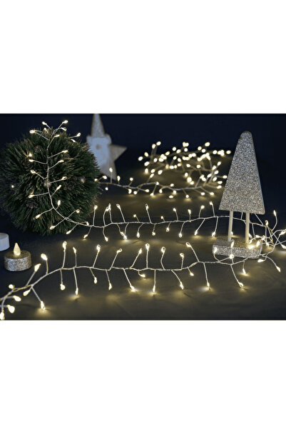 DacEnergy Christmas tree installation, 260 warm light LEDs, silver cable, 8 lighting functions...