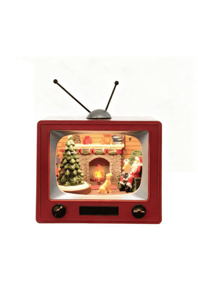 DacEnergy Decoratiune Craciun televizor , din plastic, inaltime de 14.6 cm, 7...