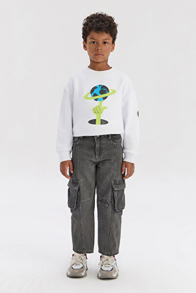 Nebbati Boy Grey Trousers