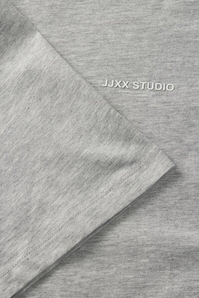 JJXX Women's / Girls' Light Gray Melange T-Shirt Model Code: (12280155) Jxstudıo Vesterbro Loose Tee Jrs Noos