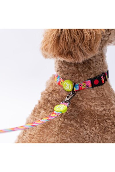 Pawstar Monsters Monster Pattern Dog Collar Adjustable Dog Collar m Size (32-48cm Neck Circumference)