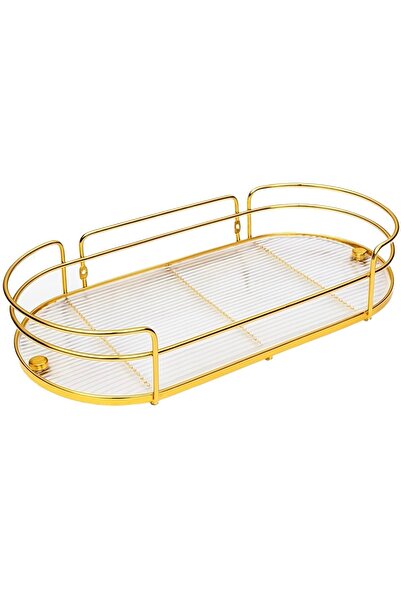 PUFO Metal shelf for bathroom and kitchen - Organizer support for countertop or wall, 30.5 x 14.5 cm