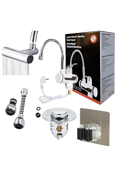 FOTOFUN SET Electric Faucet with Digital Display, Instant Hot Water + Water Saver Set