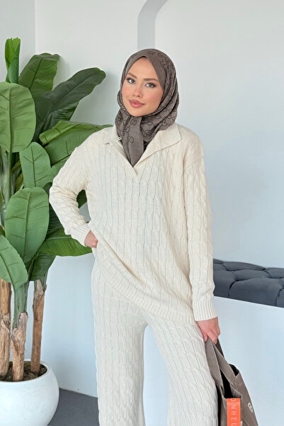 Şulemoda Giyim Σετ πουκάμισο με γιακά Belinda Μπεζ