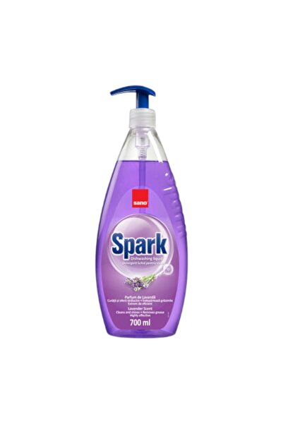 Sano Detergent lichid Spark cu pompiță pentru vase, lavandă, 700 ml
