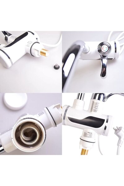 FOTOFUN SET Electric Faucet with Digital Display, Instant Hot Water + Water Saver Set