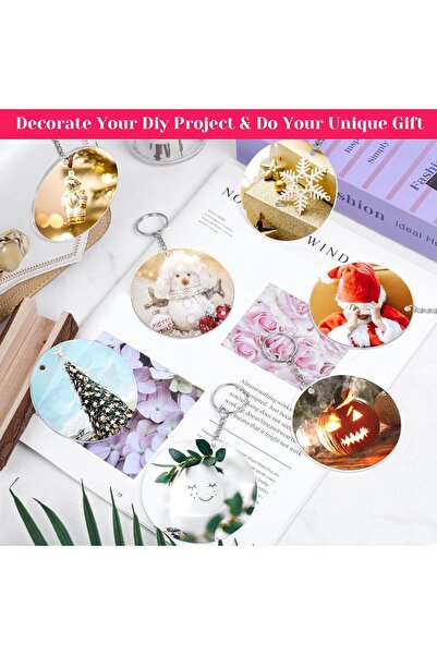 Generic 3 inch Clear Acrylic Ornaments for Crafts - 22 pcs