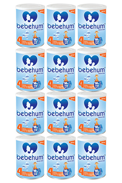 bebehum Teneke 4 Devam Sütü 400 gr 12 Ay x12 Adet
