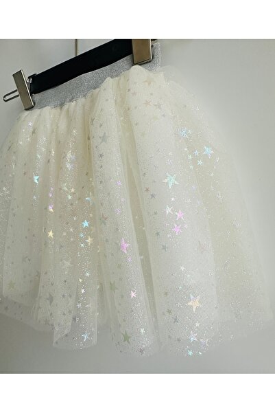 Zebra Baby Girl Shiny Star Patterned Tutu Skirt