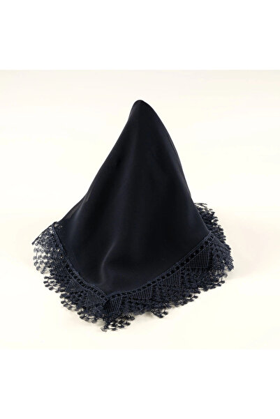 Hayrat Neşriyat Needlework Shawl (Prayer Shawl, 144X68 Cm. Navy Blue)