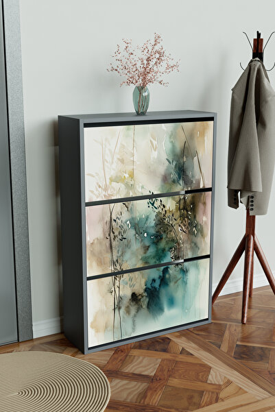 Hediyeler Kapında "Aqua Haze" 3 Bölmeli Liovian Düşer Kapak Ayakkabılık