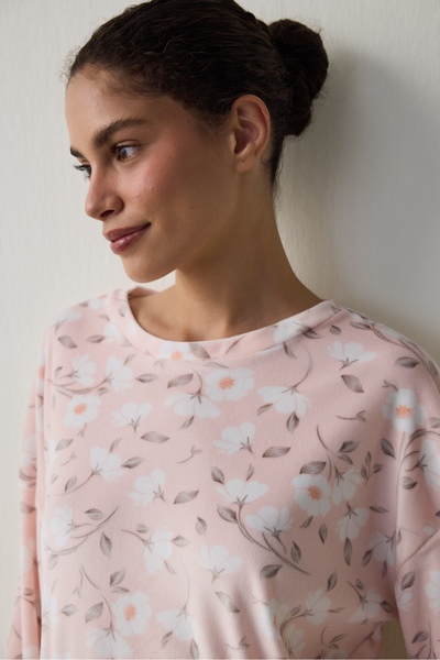 Penti Light Pink Ellie Crew Neck Sweatshirt Pajama Top