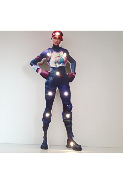 Hd Marketim Led Fortnite Brite Bomber Karakteri Led Işıklı Pano Biblo Ahşap M...