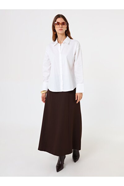 Benin Off-Shoulder Basic Shirt - White -