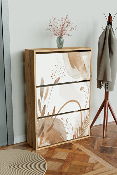 Hediyeler Kapında "Sandy Lines" 3 Bölmeli Liovian Düşer Kapak Ayakkabılık