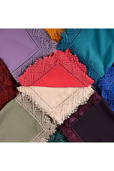 Hayrat Neşriyat Needlework Shawl (Prayer Shawl, 144X68 Cm. Baby Blue)