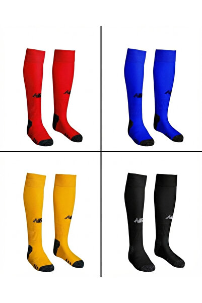 New Balance Nb Konc Tozluk Futbol Çorabı - 4 Lü Set - Kırmızı-Mavi-Sarı-Siyah