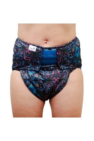 Pupus Reusable adult diaper with insert - size XL/2XL - 110-160cm - set with 1 bamboo insert - NEON SPLASH