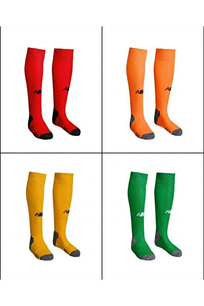 New Balance Nb Konc Tozluk Futbol Çorabı - 4 Lü Set - Kırmızı-Turuncu-Sarı-Yeşil