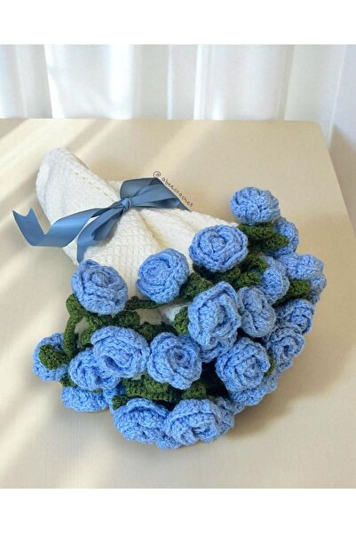 Handmade Lily Knitting Bouquet Shawl, Floral Blanket 70 cm