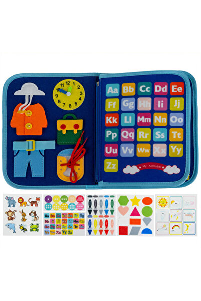 zola Αισθητηριακό βιβλίο Μοντεσσόρι με δραστηριότητες, 7 σε 1, από τσόχα, με ...