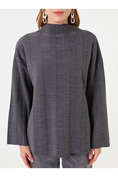 Benin Half Turtleneck Knit Sweater - Anthracite -