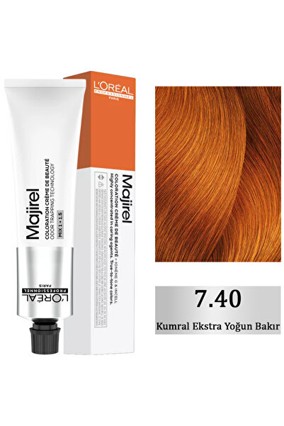 L'Oréal Professional Majirel Coloration Creme - Saç Boyası No: 7.40 Kumral Es...