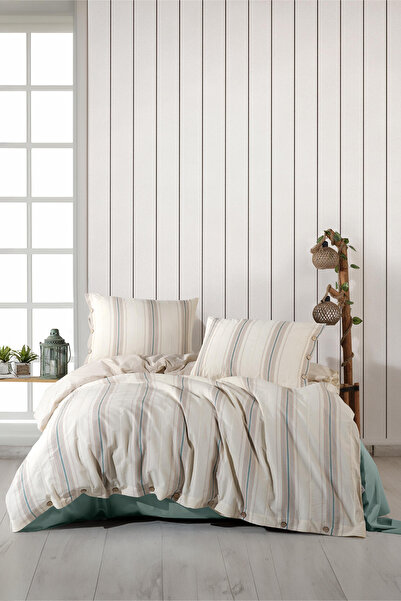 Clasy طقم غطاء لحاف من القطن بنسبة 100% مصبوغ بخيوط فردية من إيمري جرين