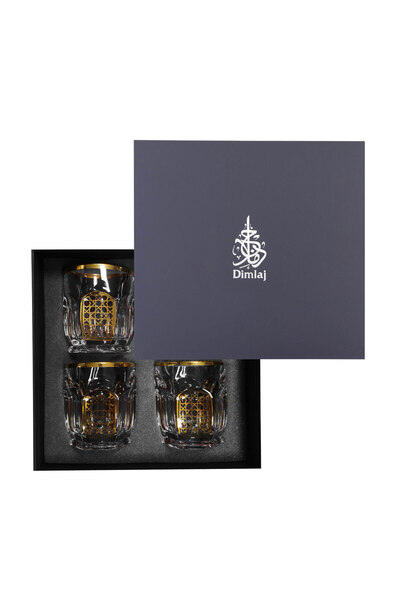 Dimlaj Cordoba Glass Tumbler Set CB/4-Gold
