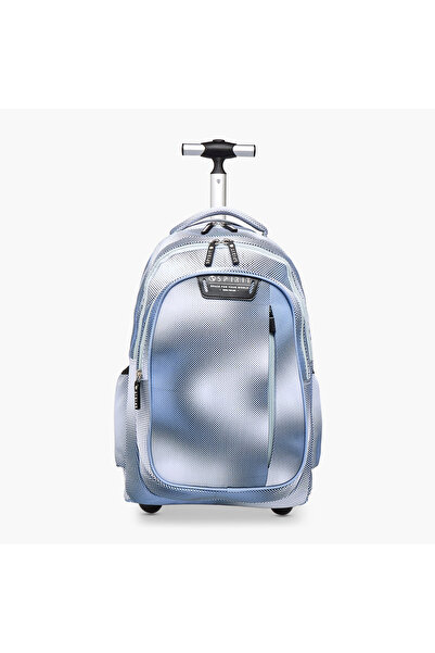Spirit Striped Trolley Bag for Boys 8-13 Years with Retractable Handle