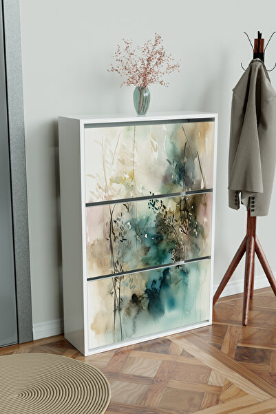 Hediyeler Kapında "Aqua Haze" 3 Bölmeli Liovian Düşer Kapak Ayakkabılık