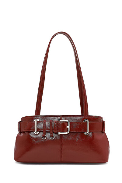 Derimod Women's Red Patent Leather Shoulder Bag 25Wbd254216