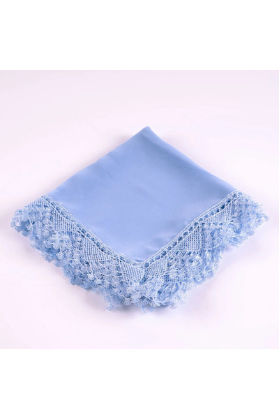 Hayrat Neşriyat Needlework Shawl (Prayer Shawl, 144X68 Cm. Baby Blue)
