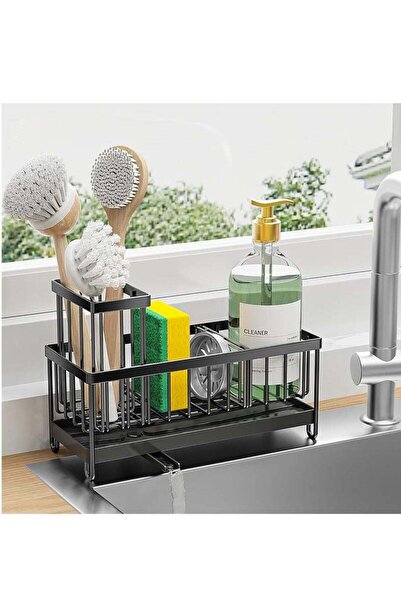 Arabest حامل إسفنج لحوض المطبخ، حامل حوض مع حامل فرشاة مرتفع