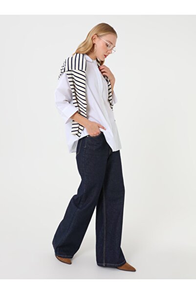 Refka Μπλούζα / Πουκάμισο με κρυφά κουμπιά από βαμβακερό ύφασμα - Λευκό - Αποκλειστικό