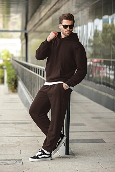 YAKAMEL Ανδρικό σετ φόρμας με 3 κλωστές, ψηλόμεσο, με τσέπες, άνετη εφαρμογή ...