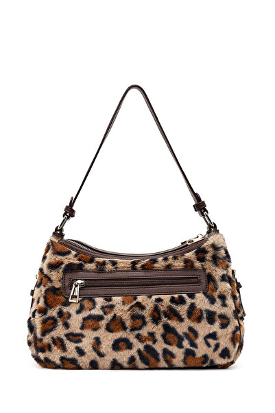 Derimod Women's Leopard Long Strap Plush Shoulder Bag 25Wbd2672Ph