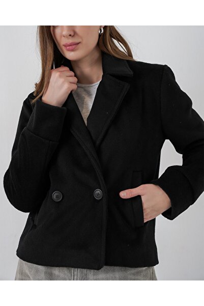 Modamorfo Γυναικείο κοντό σακάκι κασετίνα 0725 - Μαύρο