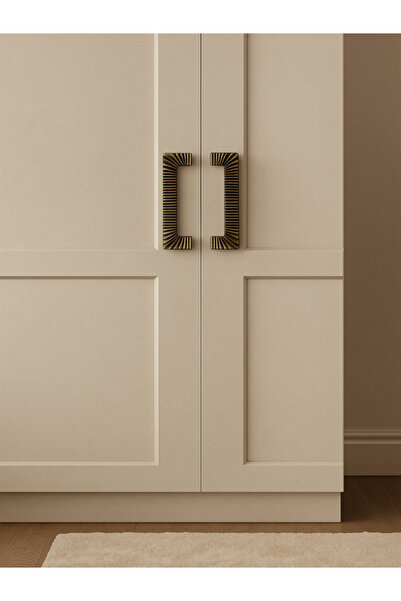 SÖZER ORMAN ÜRÜNLERİ Simetrik Venedik Kulp 128mm Antik Sarı Metal Mobilya Kulp Kapak Kulpları Kulbu - 2 ADET