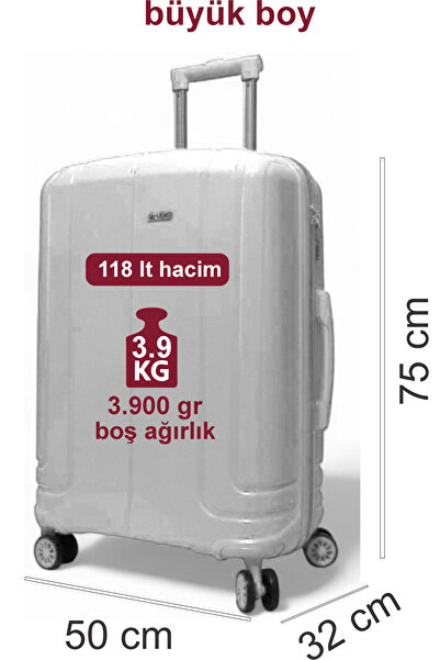 Atlas Unbreakable Pp Silicone Rubber Large Size Luggage 75 cm