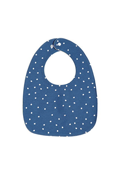 Choice14 One Size Navy Blue Dot INSULAR Baby Bibs Newborn Cotton Soft Saliva ...