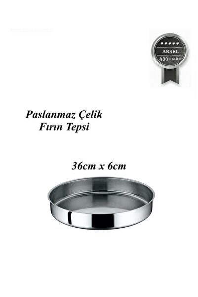 Arsel 430 Kalite Paslanmaz Çelik Fırın Baklava Börek Tepsi Tatlı Dayanıklı Sağlıklı Pişirme Büyük Boy