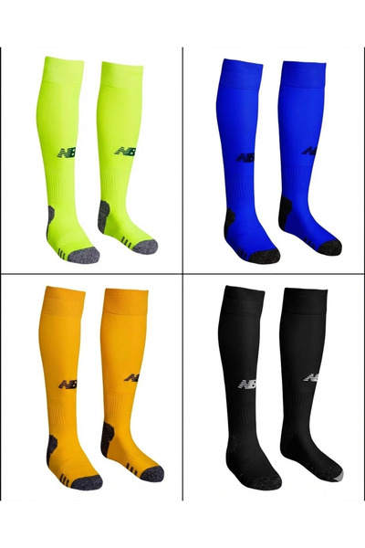 New Balance Nb Konc Tozluk Futbol Çorabı - 4 Lü Set - Neon Sarı-Mavi-Sarı-Siyah