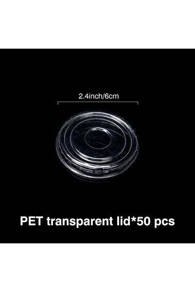 Choice 50pcs PET plastic cover Disposable paper sauce cup small ingredient cu...