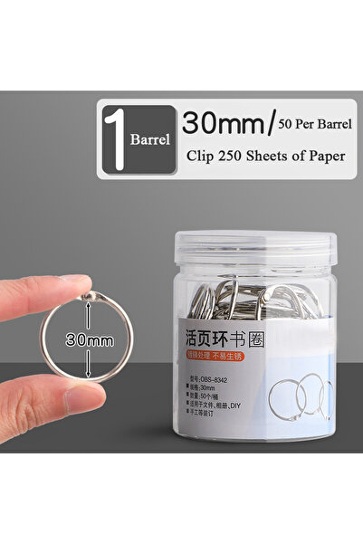 choice2 30mm 50pc Loose Leaf Ring Iron Ring Buckle Binding Ring Coil Ring Iro...