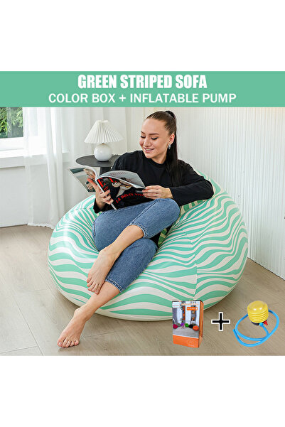 Generic Inflatable sofa single-person air chair outdoor courtyard leisure chair plush air chair