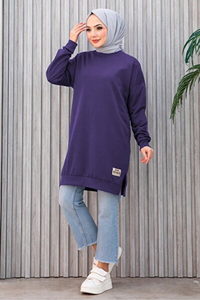 Bestenur Coat of Arms Slit Detail Tunic 1657 - Purple